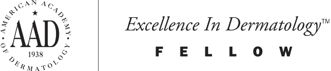 American Academy of Dermatology Excellence in Dermatology Fellow logo